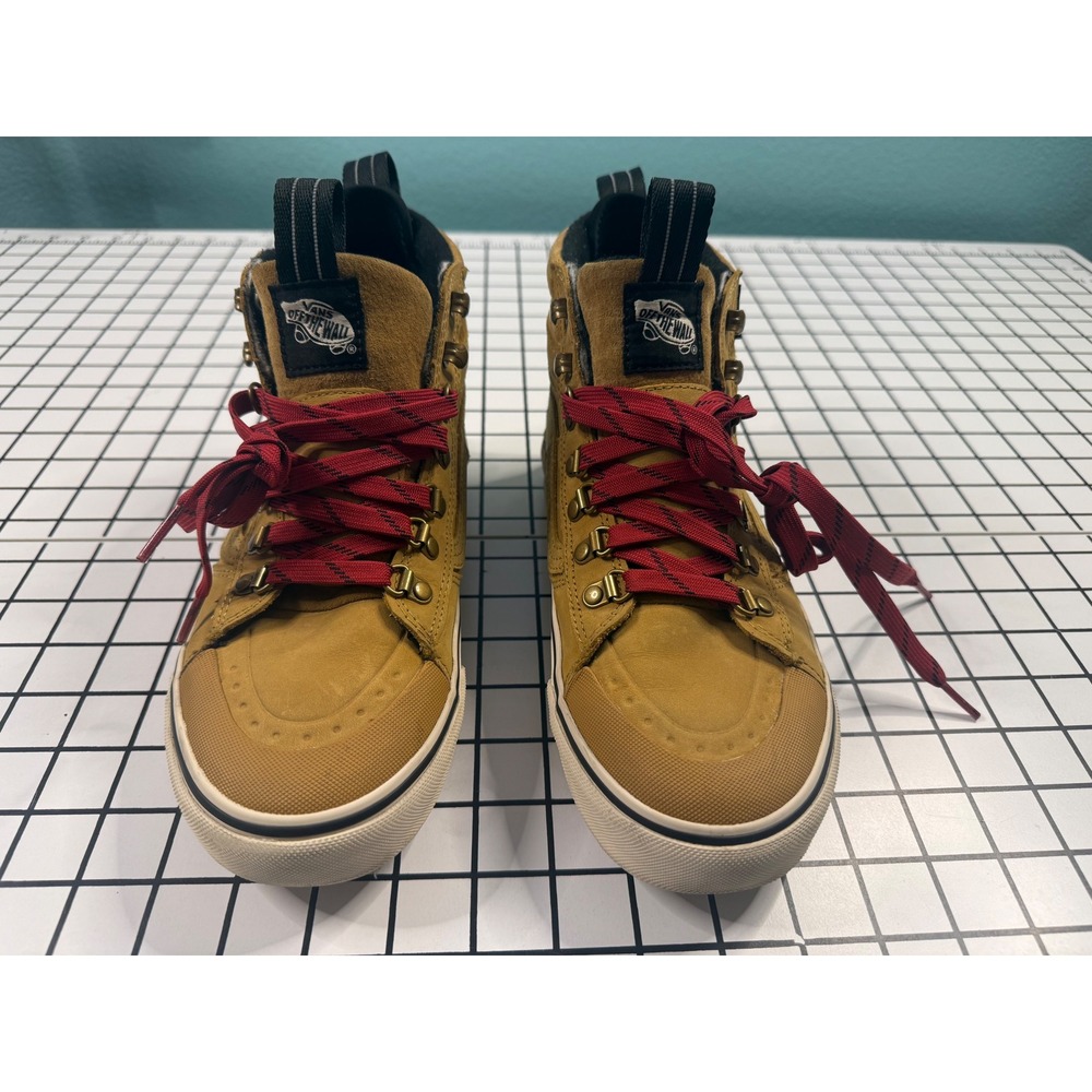 Vans Sk8-Hi MTE-2 Pop Lace Tan Red Women's 7 Men's 5.5 Waterproof Shoes